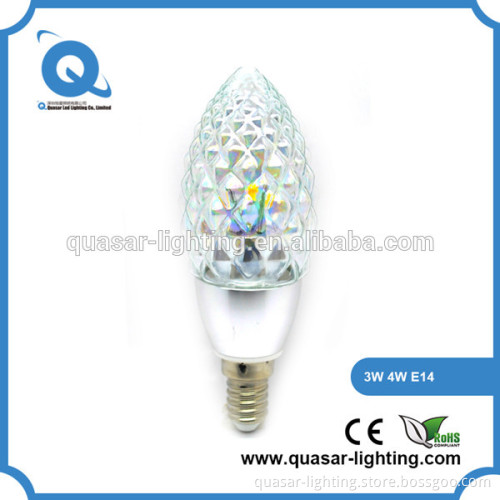 high CRI glass led candle lights e12 e14 5w 4w 3w